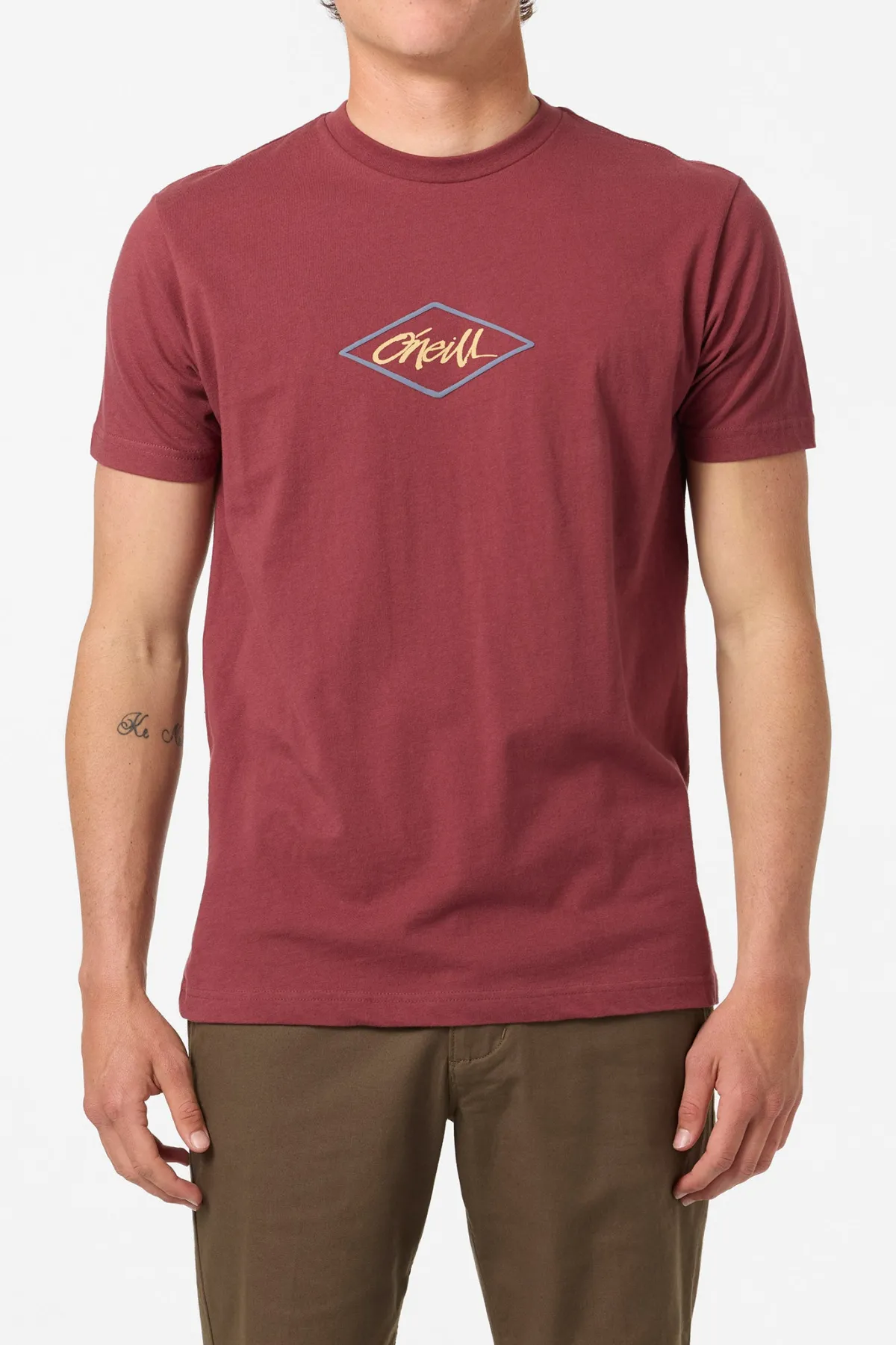 Tees & Tanks^O'Neill Diamond Standard Fit Tee - | oxblood red