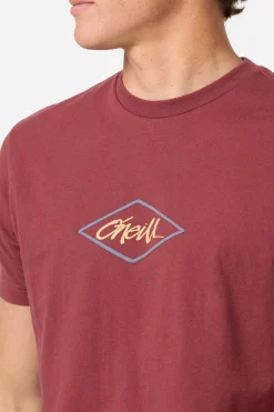 Tees & Tanks^O'Neill Diamond Standard Fit Tee - | oxblood red