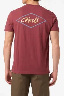 Tees & Tanks^O'Neill Diamond Standard Fit Tee - | oxblood red