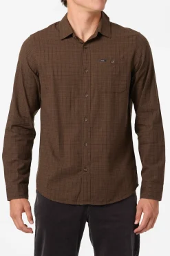 Shirts & Flannels^O'Neill Dodgy Ls Shirt Standard Fit Long Sleeve Shirt - | turkish coffee
