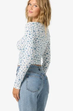 Tops^O'Neill Gaia Primrose Long Sleeve Top winter white