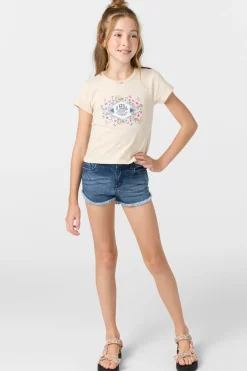 Sale|Bottoms^O'Neill Girl's Aiden Denim Shorts blue grass wash