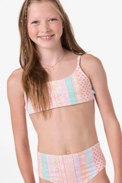 Swimwear^O'Neill Girl's Bali Floral Revo Tie Back Bralette Top Set - | tapioca