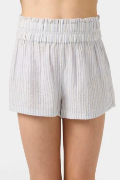 Bottoms^O'Neill Girl's Gabi Stripe Beach Shorts hydrangea