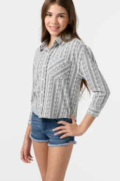 Sale^O'Neill Girl's Jordyn Long Sleeve Top - | winter white