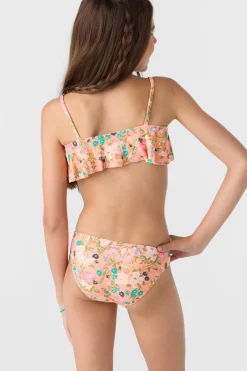 Swimwear^O'Neill Girl's Kelly Floral Ruffle Bralette Set desert flower