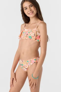 Swimwear^O'Neill Girl's Kelly Floral Ruffle Bralette Set desert flower