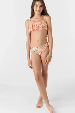 Swimwear^O'Neill Girl's Kelly Floral Ruffle Bralette Set desert flower