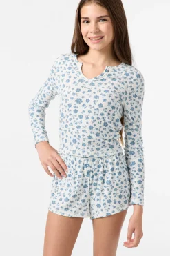 Bottoms^O'Neill Girl's Messer Lounge Shorts - | winter white
