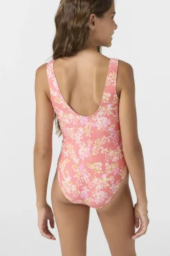 Sale|Swimwear^O'Neill Girl's Nayomi Floral Classic One-Piece porcelain rose