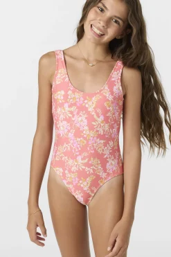 Sale|Swimwear^O'Neill Girl's Nayomi Floral Classic One-Piece porcelain rose
