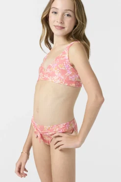 Swimwear^O'Neill Girl's Nayomi Floral Fixed Tri Top Set porcelain rose
