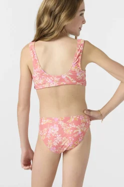 Sale^O'Neill Girl's Nayomi Floral Fixed Tri Top Set - | porcelain rose