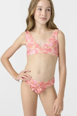 Sale^O'Neill Girl's Nayomi Floral Fixed Tri Top Set - | porcelain rose
