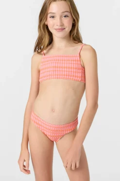 Sale^O'Neill Girl's Paradise Plaid Square Neck Bralette Top Set - | sachet pink