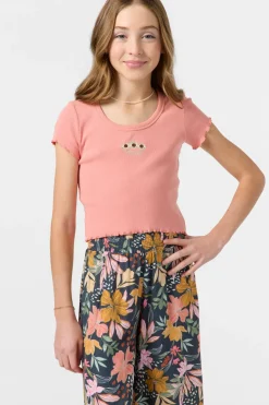 Sale^O'Neill Girl's Sammie Top - | coral haze