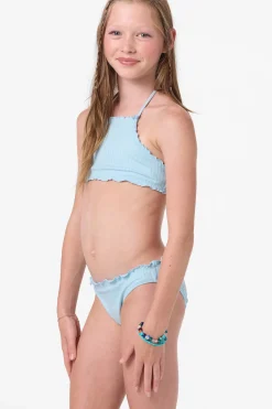 Swimwear^O'Neill Girl's Shorebreak Rib Ruffle Edge High Neck Set - | stratosphere