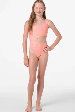 Swimwear^O'Neill Girl's Sunshine Asymm One-Piece - | fusion coral