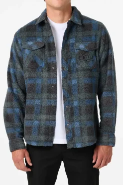 Shirts & Flannels^O'Neill Glacier High Pile Superfleece Standard Fit Overshirt dark slate