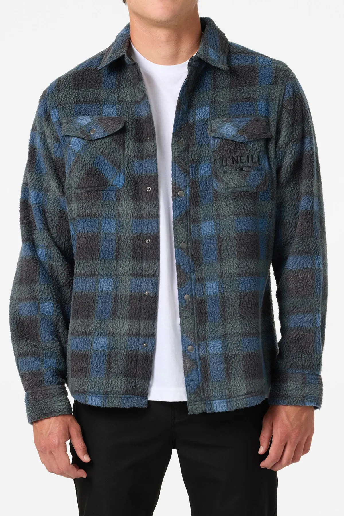 Shirts & Flannels^O'Neill Glacier High Pile Superfleece Standard Fit Overshirt dark slate