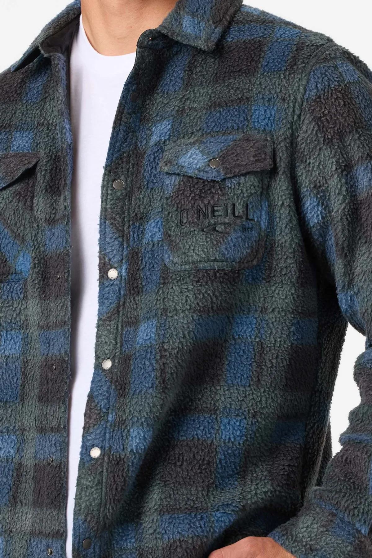 Shirts & Flannels^O'Neill Glacier High Pile Superfleece Standard Fit Overshirt dark slate