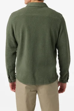 Shirts & Flannels^O'Neill Glacier High Pile Superfleece Standard Fit Overshirt dark olive