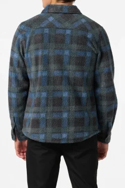 Hoodies & Fleece^O'Neill Glacier Plaid High Pile Superfleece Standard Fit Long Sleeve Shirt - | dark slate