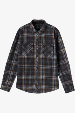 Shirts & Flannels^O'Neill Glacier Plaid Superfleece Standard Fit Long Sleeve Shirt - | phantom