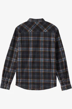 Shirts & Flannels^O'Neill Glacier Plaid Superfleece Standard Fit Long Sleeve Shirt - | phantom