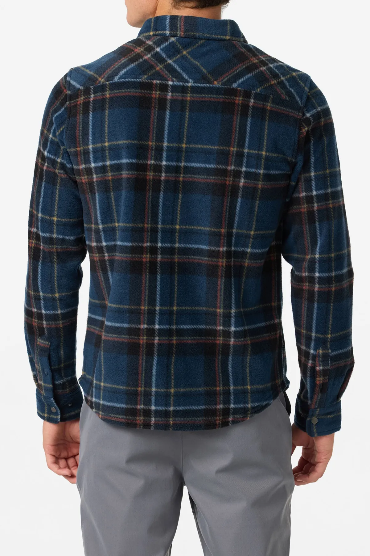 Shirts & Flannels^O'Neill Glacier Plaid Superfleece Standard Fit Long Sleeve Shirt midnight navy