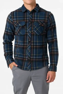 Hoodies & Fleece^O'Neill Glacier Plaid Superfleece Standard Fit Long Sleeve Shirt - | midnight navy