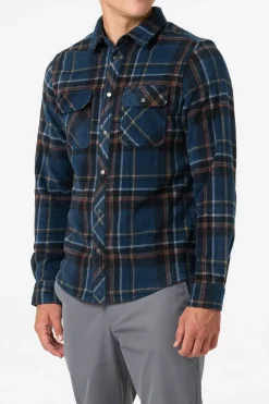 Hoodies & Fleece^O'Neill Glacier Plaid Superfleece Standard Fit Long Sleeve Shirt - | midnight navy