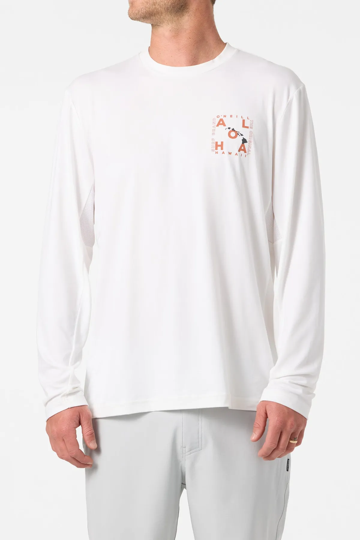 New Arrivals^O'Neill Hawaii Layout UPF Long Sleeve Standard Fit Tee white