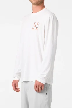 New Arrivals^O'Neill Hawaii Layout UPF Long Sleeve Standard Fit Tee white