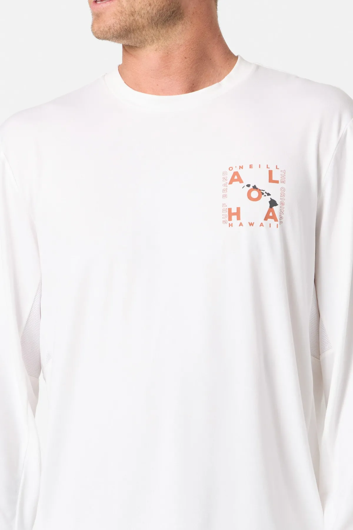 New Arrivals^O'Neill Hawaii Layout UPF Long Sleeve Standard Fit Tee white