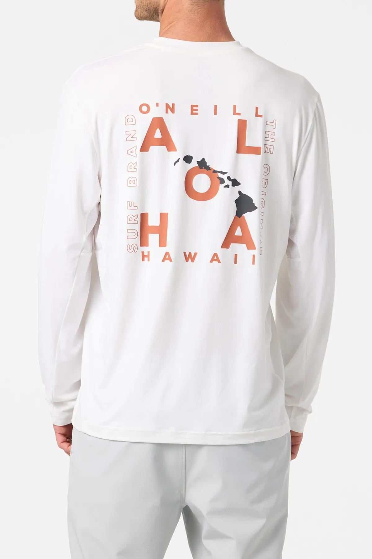 New Arrivals^O'Neill Hawaii Layout UPF Long Sleeve Standard Fit Tee white