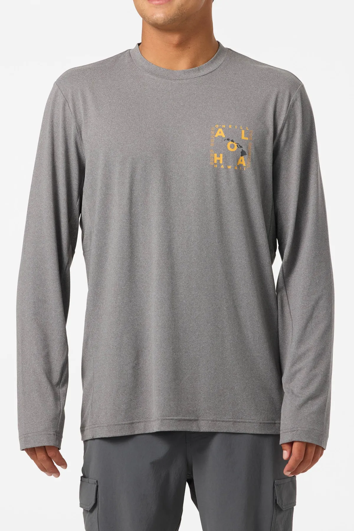 New Arrivals|Tees & Tanks^O'Neill Hawaii Layout Upf Ls Shirt Standard Fit Long Sleeve Tee - | gargoyle melange