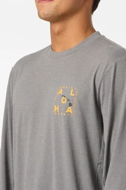 New Arrivals|Tees & Tanks^O'Neill Hawaii Layout Upf Ls Shirt Standard Fit Long Sleeve Tee - | gargoyle melange