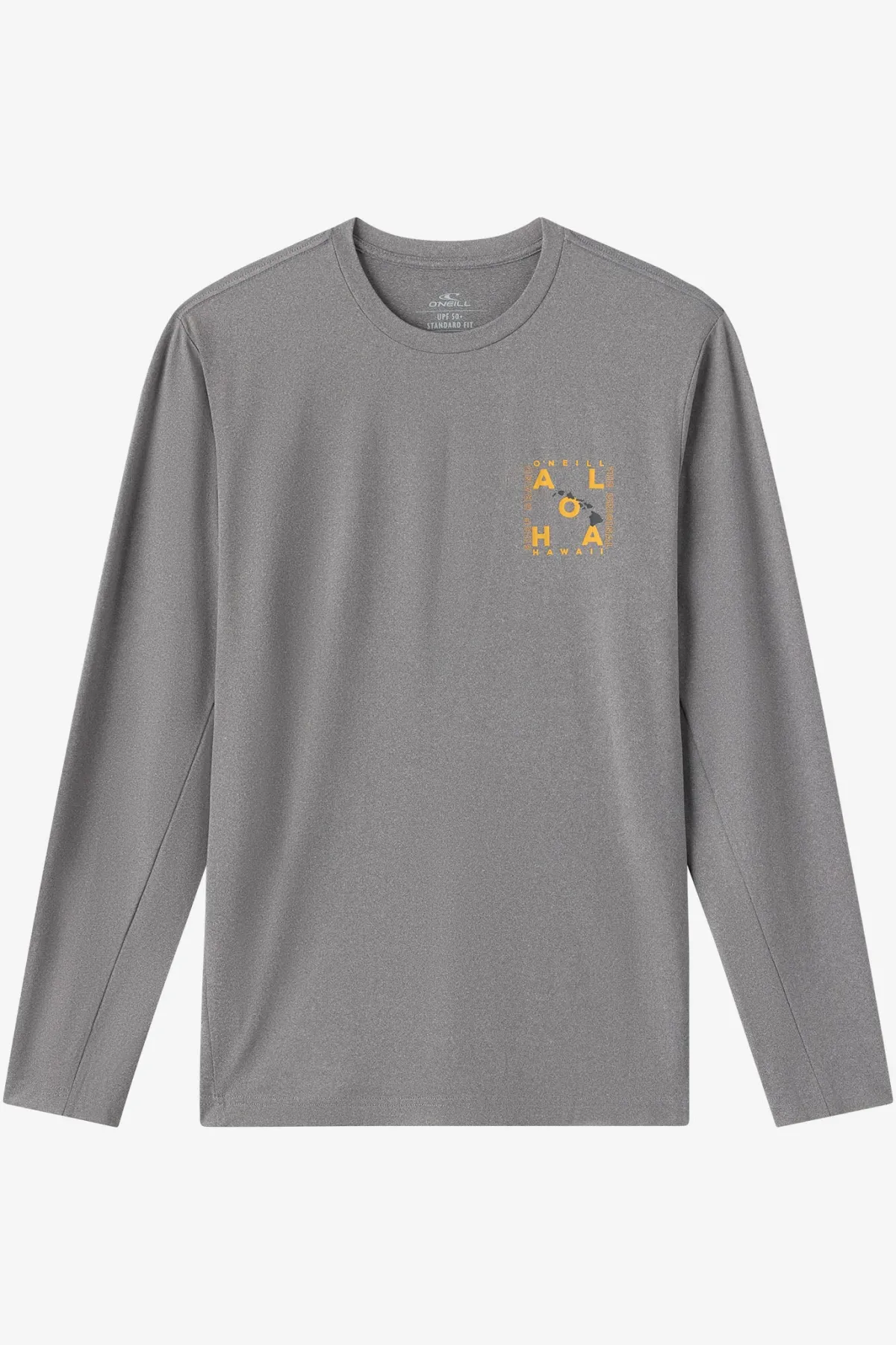 New Arrivals|Tees & Tanks^O'Neill Hawaii Layout Upf Ls Shirt Standard Fit Long Sleeve Tee - | gargoyle melange
