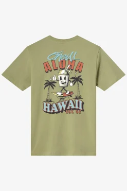 New Arrivals^O'Neill Hawaii Snack Time Classic Tee oil green