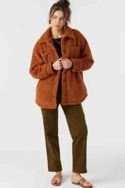 Jackets^O'Neill Heath High Pile Oversized Fleece Jacket - | sierra