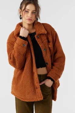 Jackets^O'Neill Heath High Pile Oversized Fleece Jacket - | sierra