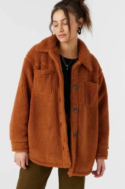 Jackets^O'Neill Heath High Pile Oversized Fleece Jacket - | sierra
