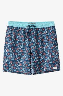 Short Length^O'Neill Hermosa Elastic Waist 17" Swim Trunks Trunks - | midnight navy