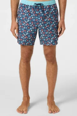 Short Length^O'Neill Hermosa Elastic Waist 17" Swim Trunks Trunks - | midnight navy
