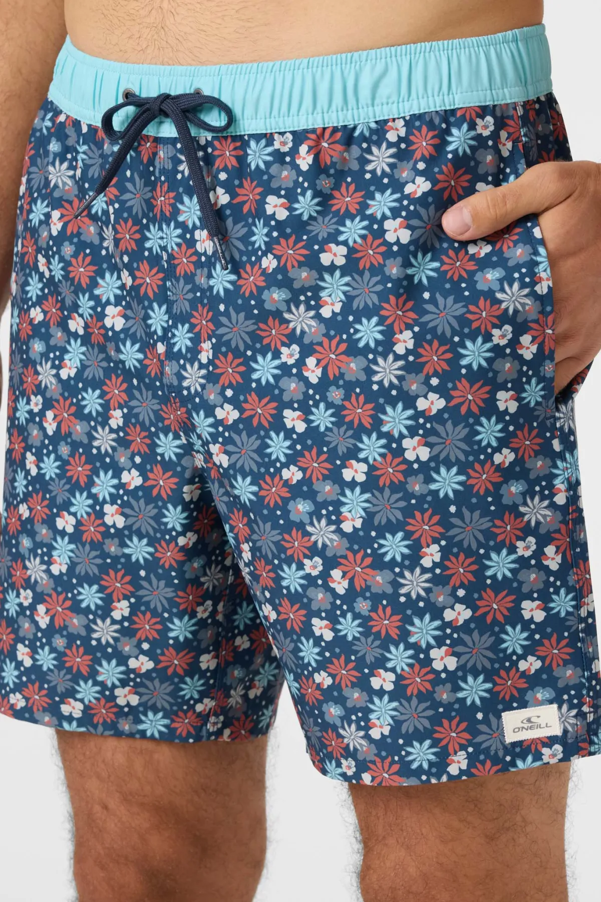 Short Length^O'Neill Hermosa Elastic Waist 17" Swim Trunks Trunks - | midnight navy
