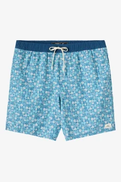 Short Length^O'Neill Hermosa Elastic Waist 17" Swim Trunks Trunks - | copen blue