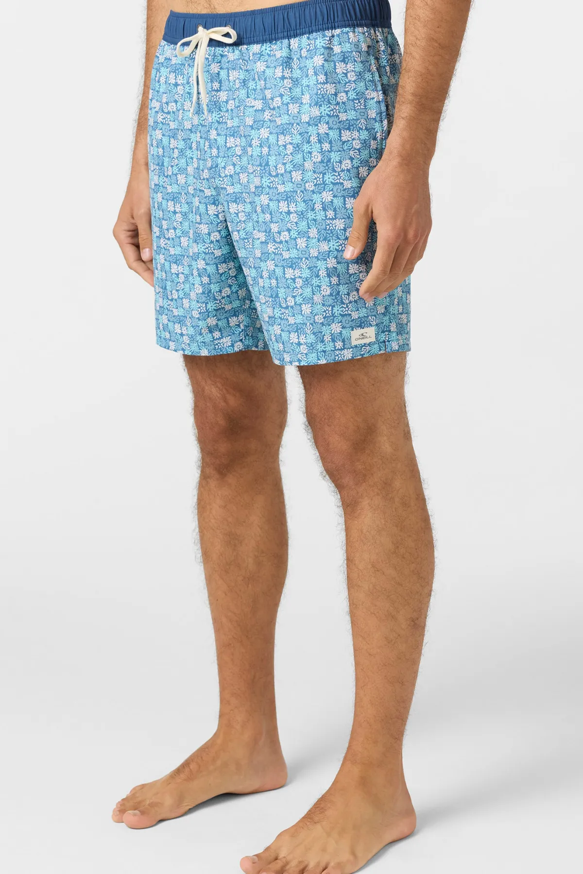Short Length^O'Neill Hermosa Elastic Waist 17" Swim Trunks Trunks - | copen blue