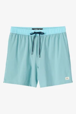 Short Length^O'Neill Hermosa Light Lined Elastic Waist 17" Swim Trunks Trunks - | tourmaline