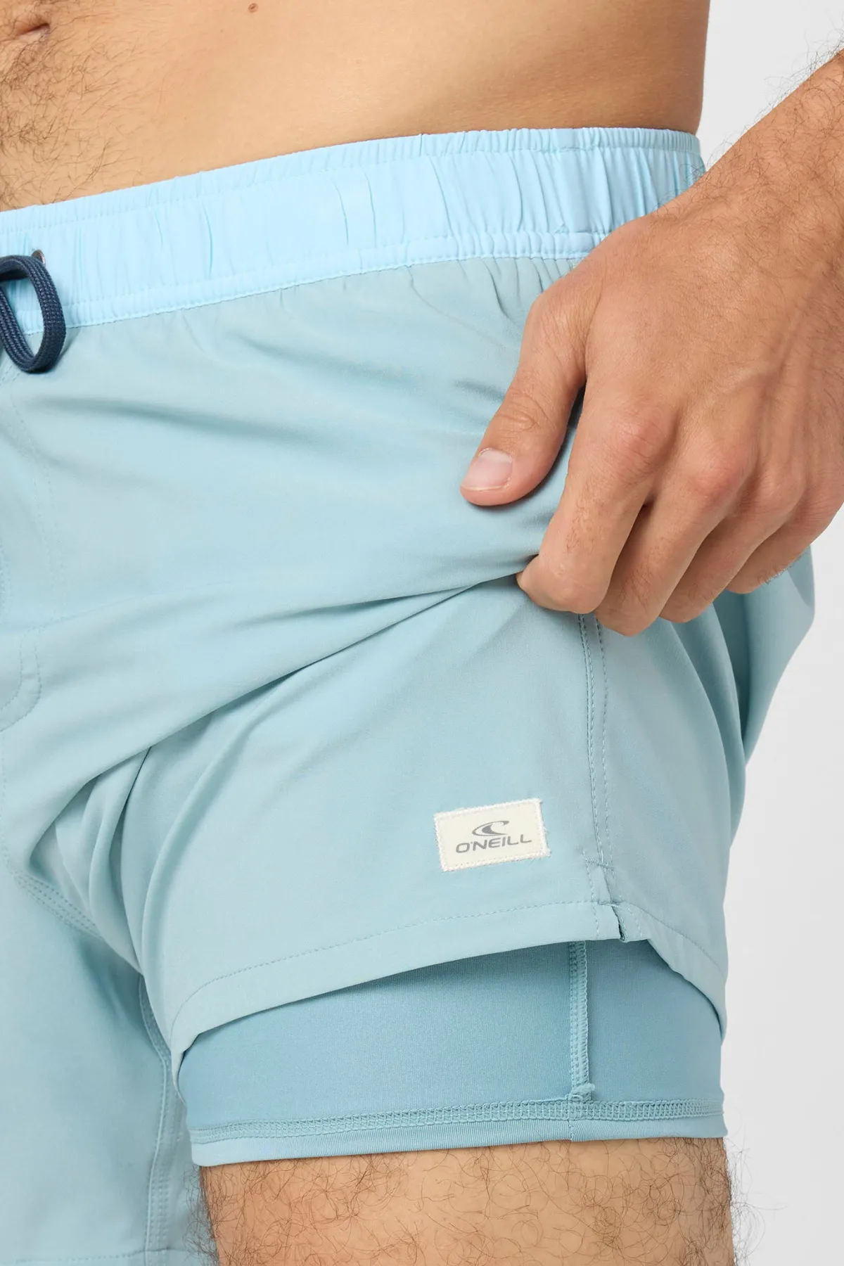 Short Length^O'Neill Hermosa Light Lined Elastic Waist 17" Swim Trunks Trunks - | tourmaline